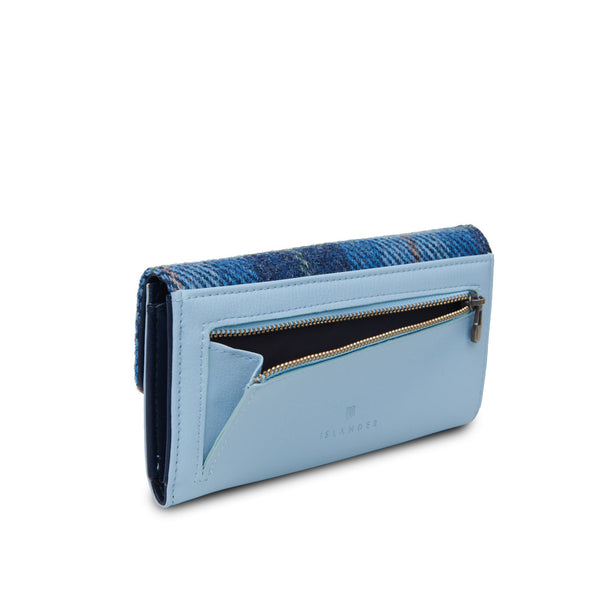 Harris Tweed Blue Tartan Purse