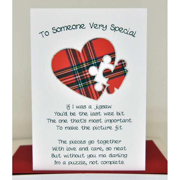 Scottish Valentine Card Someone Special 