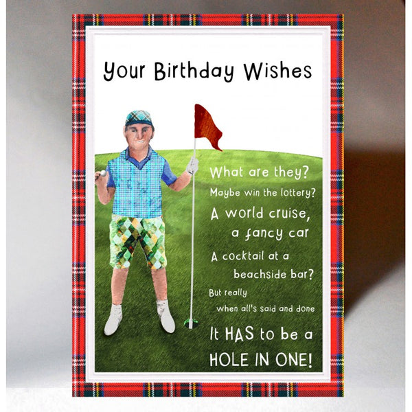 Scottish Birthday Card Hole In One BD166
