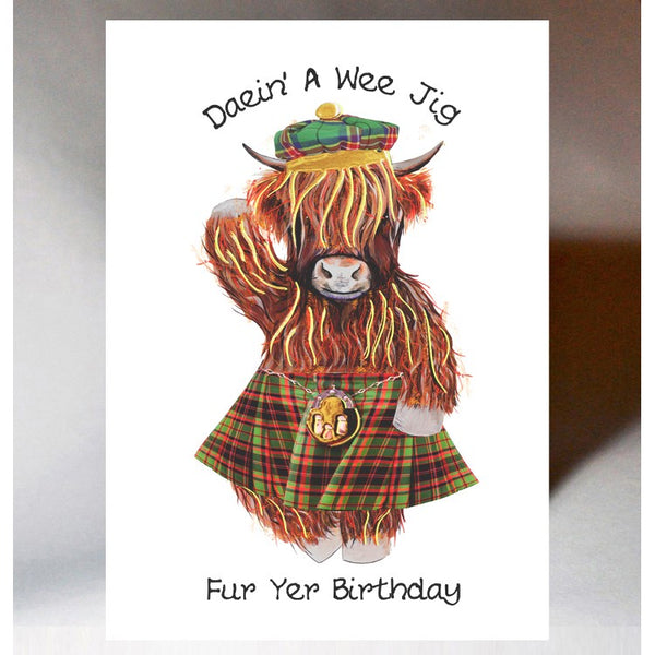 Scottish Birthday Card A Wee Jig BD220