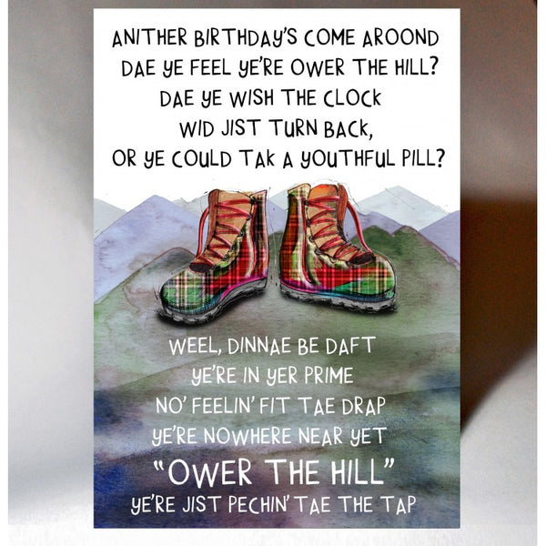 Scottish Birthday Card Ower the Hill BD52
