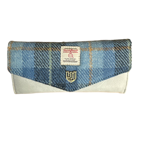 Blue Tartan Harris Tweed Purse