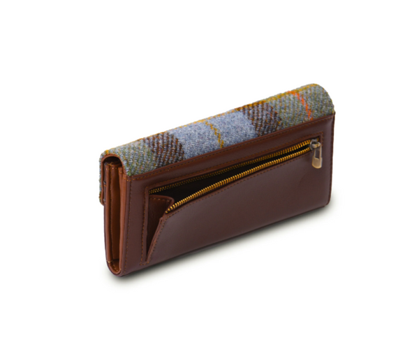 Harris Tweed Chestnut blue Purse