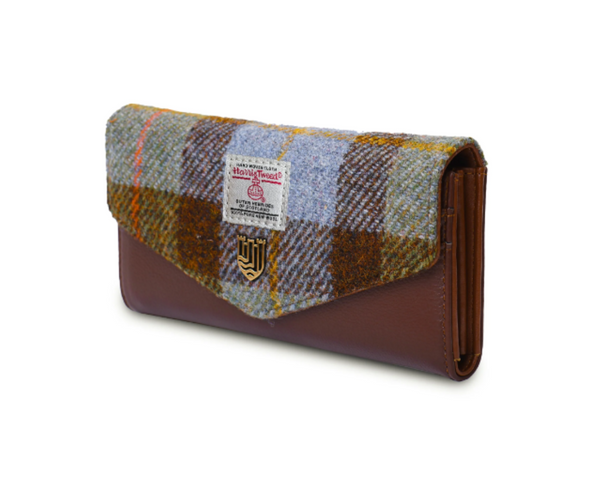 Harris Tweed Chestnut blue Purse