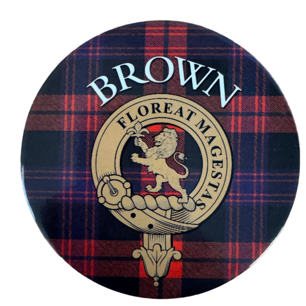 Clan Crest Coaster Brown
