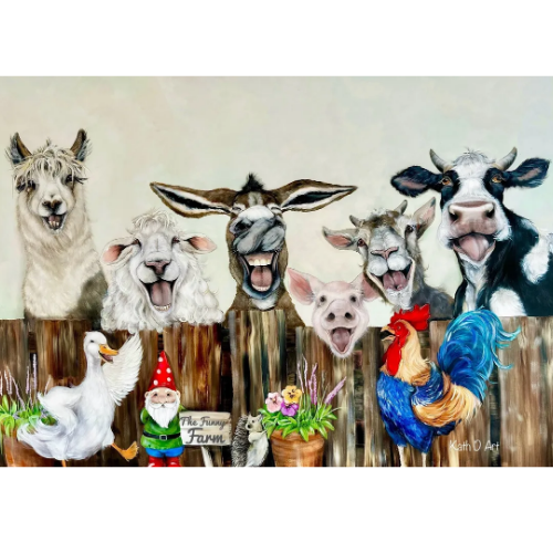 Funny Farm Mounted Picture