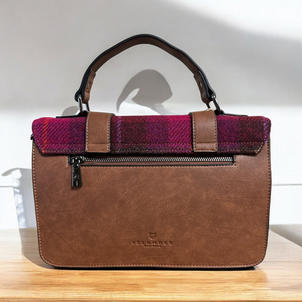 Fuschia Harris Tweed Islander Bag