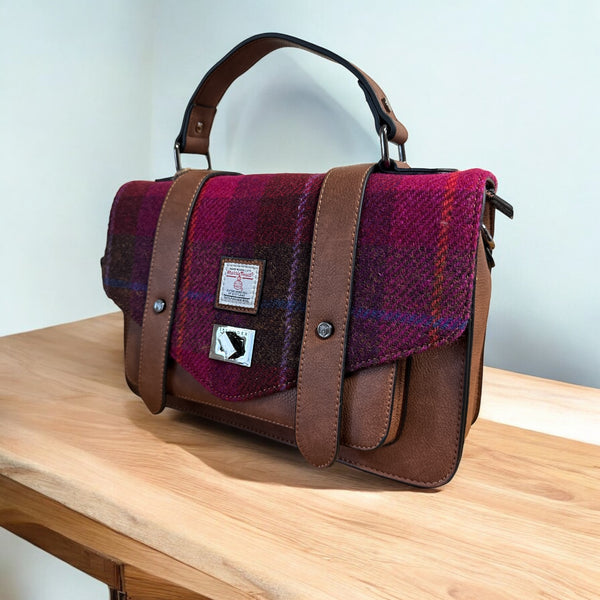Fuschia Islander Harris Tweed Bag