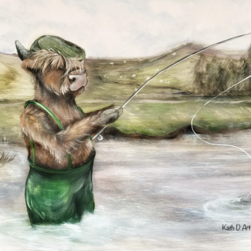 Ghillie Coo Mounted Picture