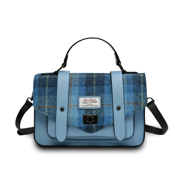 Harris Tweed Blue Tartan Bag