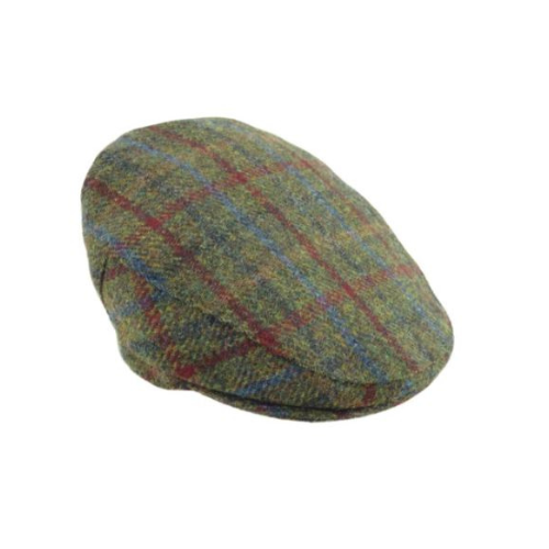 Harris Tweed Cap Green Check