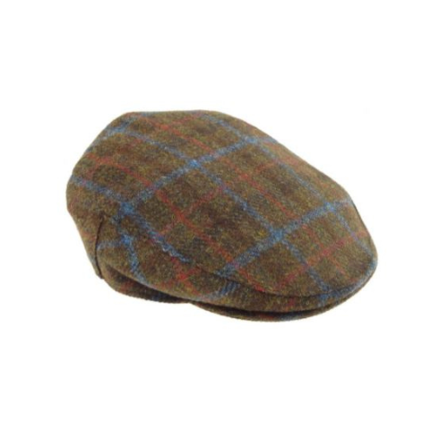 Harris Tweed Cap Brown Check