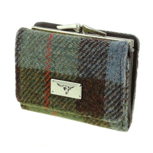 Harris Tweed Clasp Purse MacLeod Tartan Colour 15