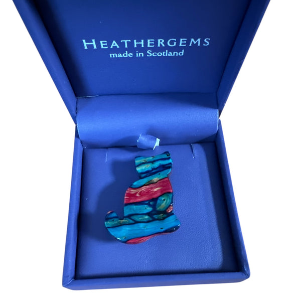 Heathergems Cat Brooch