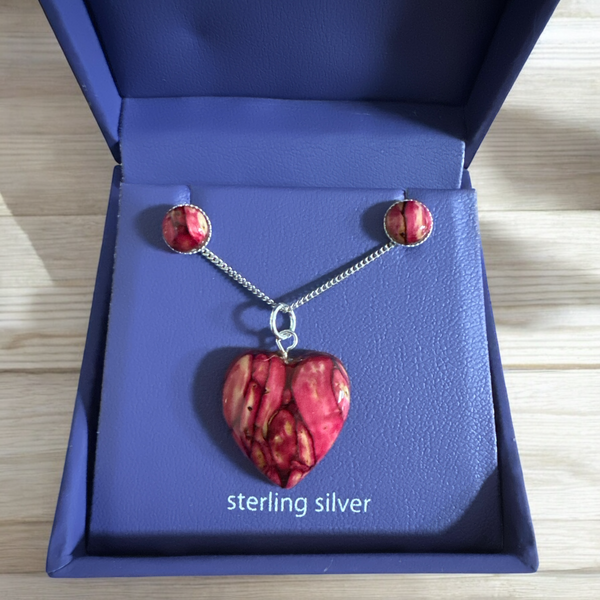 Heathergems  Heart Set red