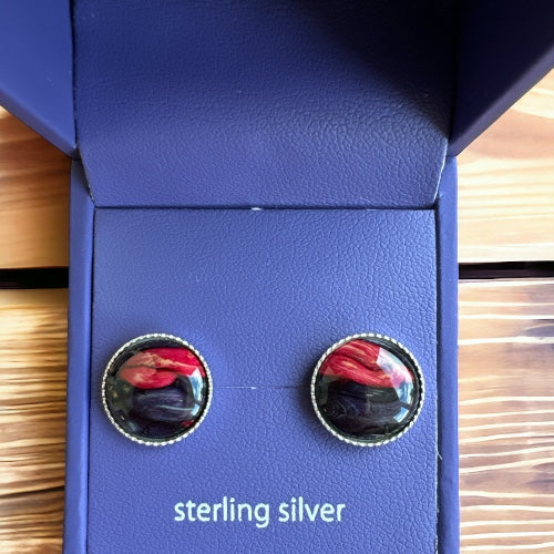 Heathergems Milled  Silver Stud Earrings