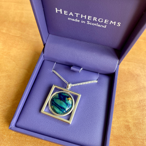 Heathergems Open Square Pendant Necklace