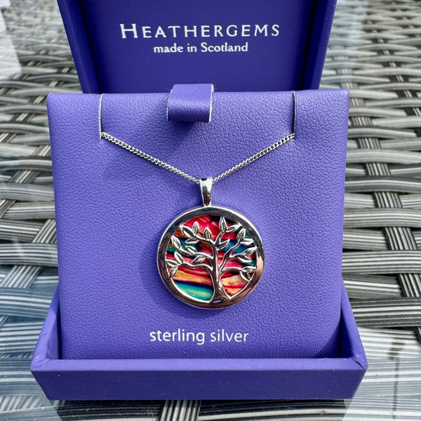 Heathergems Tree of Life Necklace Multi