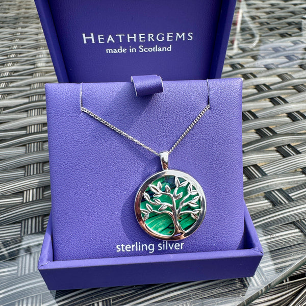 Heathergems Tree of Life Pendant SP437 -GREEN