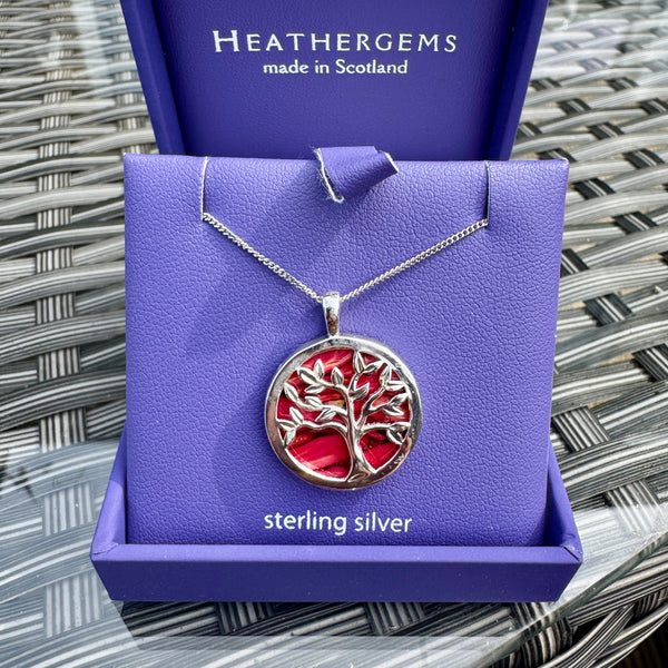 Heathergems Tree of Life Pendant SP437 -RED