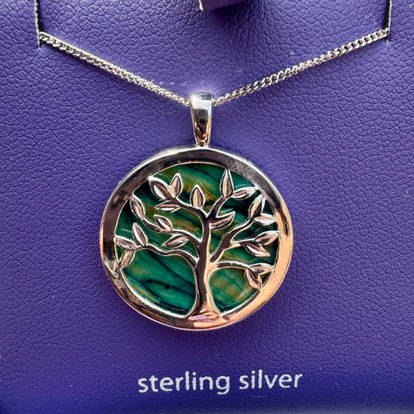Heathergems Tree of Life Pendant SP437 -TURQ