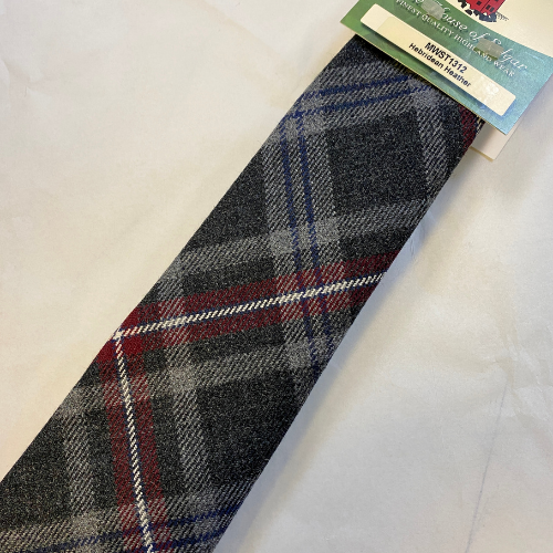 Hebridean Heather Tartan Wool Tie