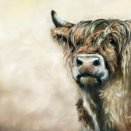 Highland Cow Mounted Picture
