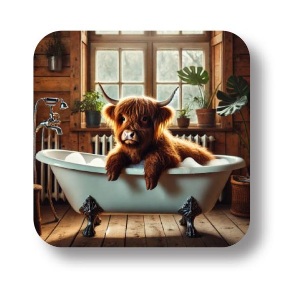 Highland Baby Cow in Bath