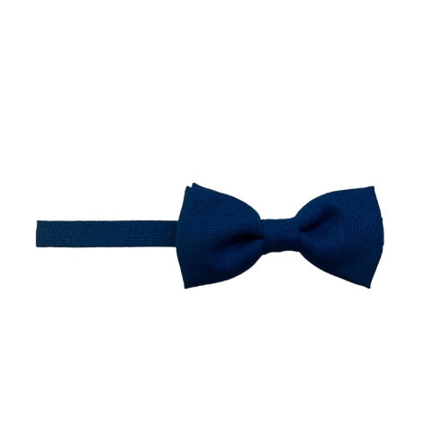 Blue Muted Pre-Tied Bow Tie by Ingles Buchan