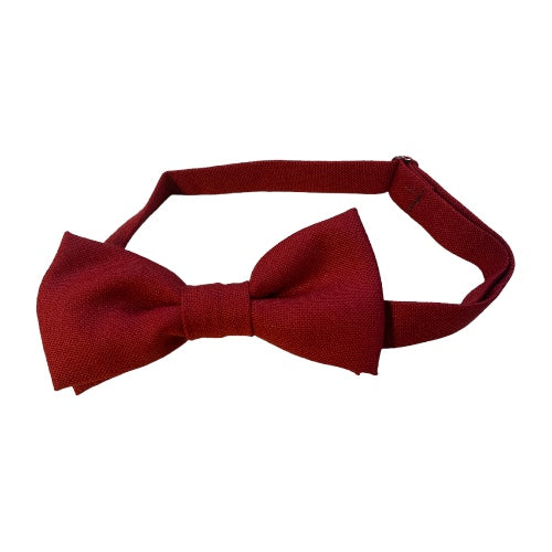 Ruby Red Pre-Tied Bow Tie by Ingles Buchan