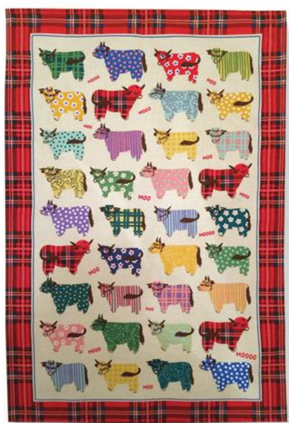 Scottish Highland Cow Tea Towel