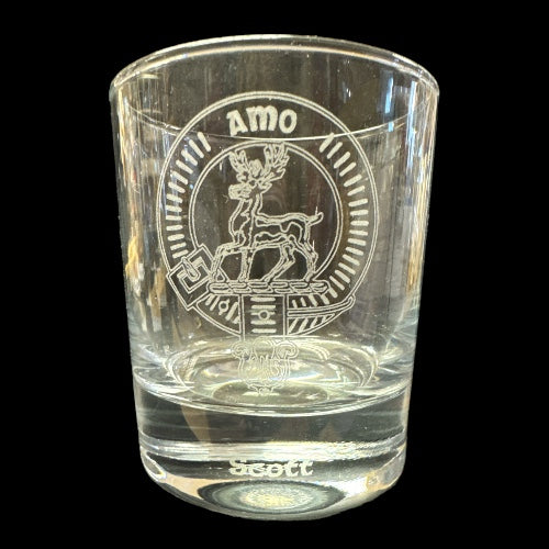 Clan Crest Whisky Glass 6.5 oz