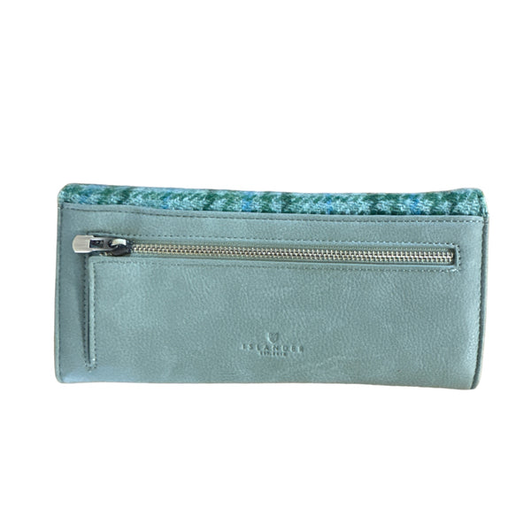 Harris Tweed mint tartan Purse
