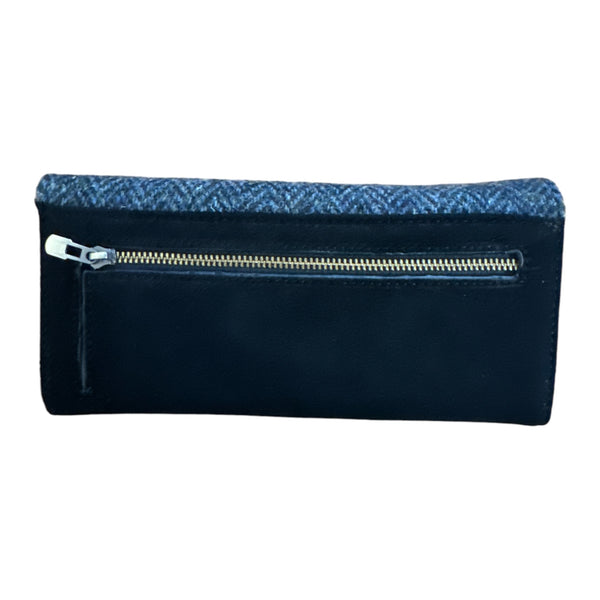 Harris Tweed black herringbone (suede)Purse