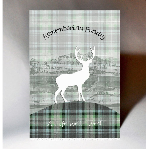 Scottish Sympathy Card Remembering Fondly Scottish Sympathy Card Remembering Fondly