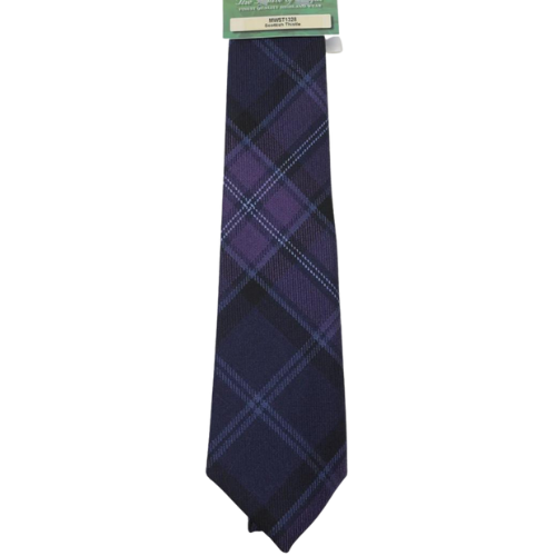 Scottish Thistle Tartan Wool Tie