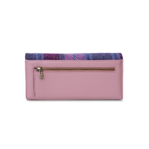 Harris Tweed pink and blue Purse