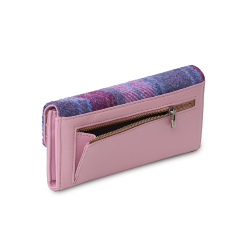 Harris Tweed pink and blue Purse