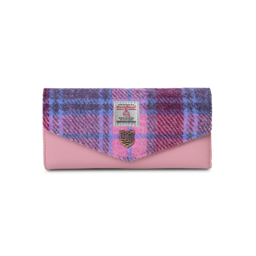 Harris Tweed pink and blue Purse
