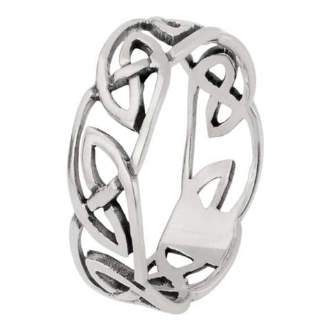 Celtic Knotwork Silver Plated Ring 9155