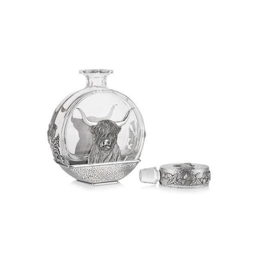 Pewter Highland Cow Decanter