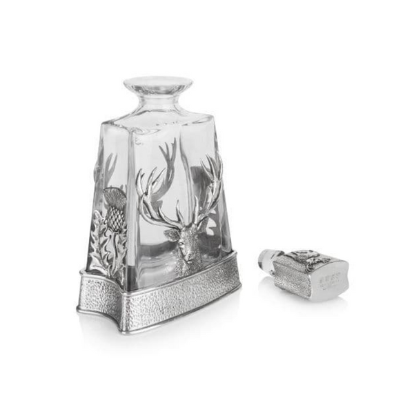 AE Williams Pewter Glass Whisky Decanter