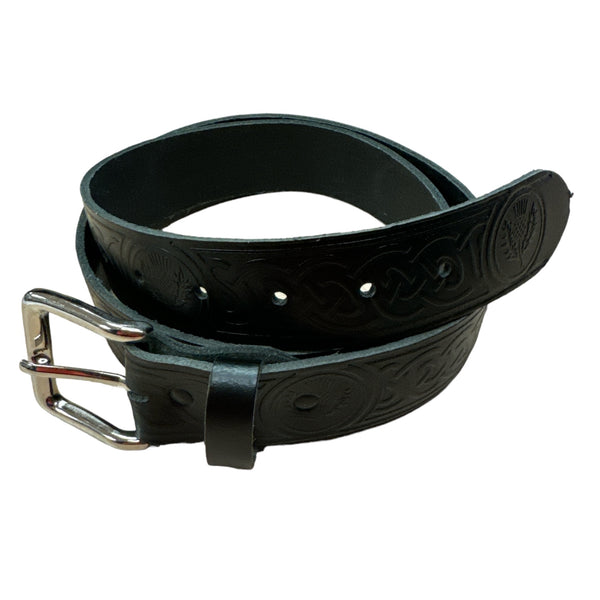 thistle scottish leather belt
