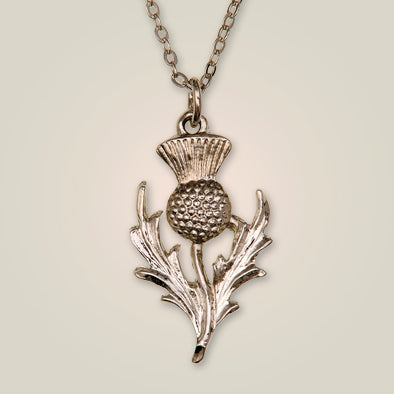 Scottish Thistle Pendant Necklace Made in Scotland by Art Pewter (217P)
