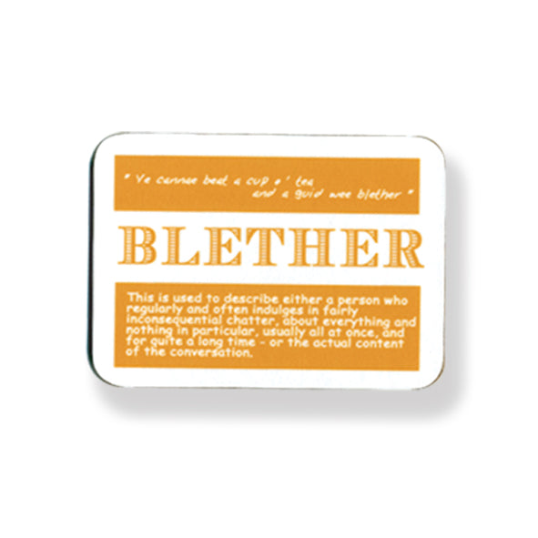Scottish Dialect Words Coasters Selection by D&C Supplies (12 options)