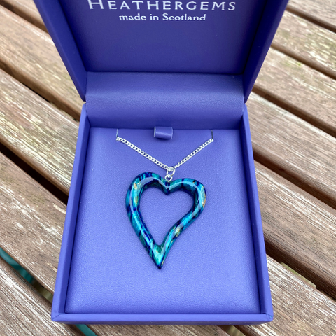Heathergems Open Heart Pendant Necklace HP-40