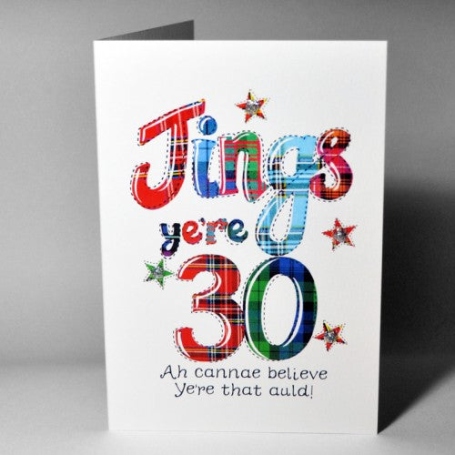 30th  birthday card