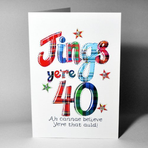 40th  birthday card