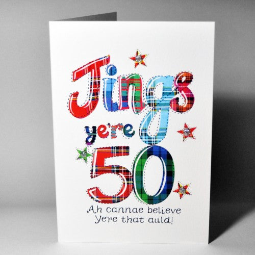 50th  birthday card