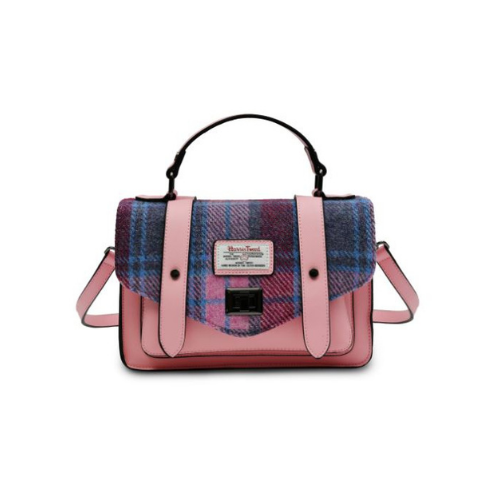 Harris Tweed Pink Blue Bag